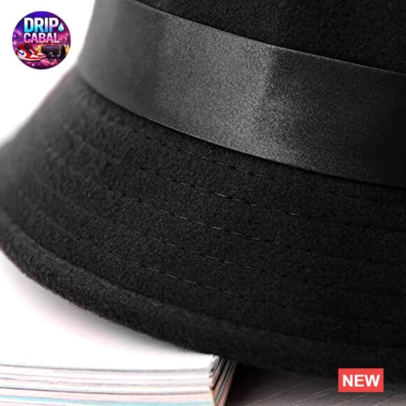 Vintage Felt Cloche Hat Winter Floral Fedora Bucket Hat main image 6